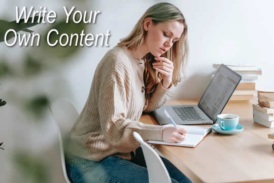 write your own content